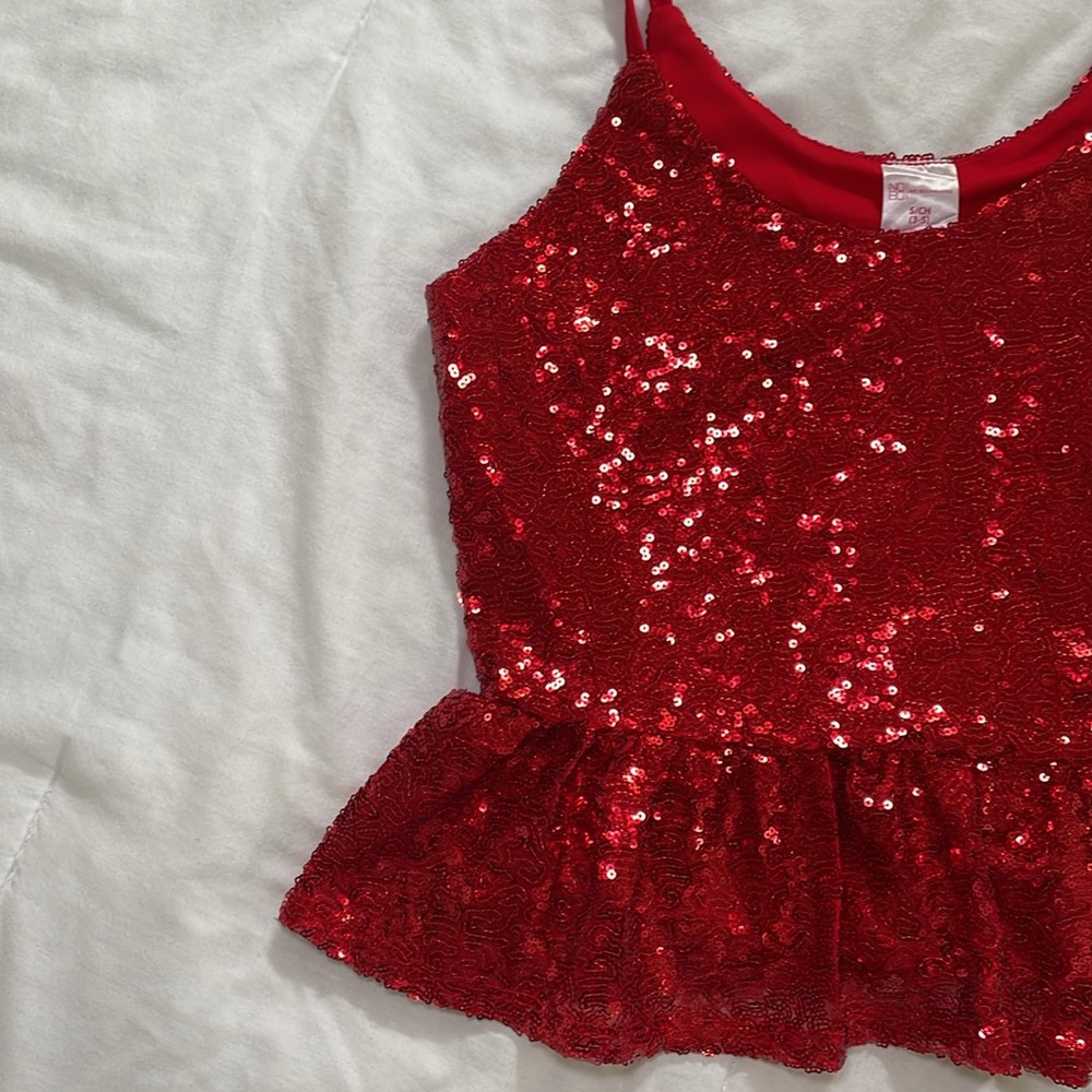 Red Sequin Top - Picture 3 of 5
